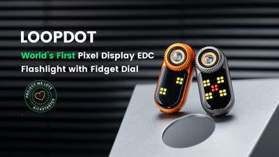 LOOPDOT—World's 1st Pixel Display EDC Flashlight&Fidget Dial
